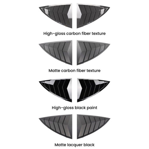 Rear Car Window Shutter Cover for  Model Y Juniper Louver Side Vent Trim Triangle Accessorie Matte Black 1