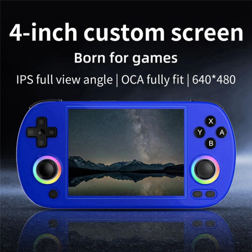 ANBERNIC RG40XX H Retro Handheld Game Console WiFi 4.0 Polegadas IPS Linux 64 GB 5000+ Jogos  Azul 1