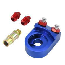 Aluminum Oil Cooler Kit Oil Filter Sandwich Adapter for Turbo T3 T4 Engine Plate 10AN