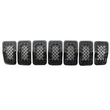 6AZ88DX8AB 63257203224 6AZ88XS9AB Mesh Honeycomb Front Grille Inserts Frame for Cherokee 2019-2022 Glossy Black