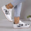 Γυναικεία casual sneakers λεοπάρ patchwork λευκά μέγεθος 9.5 5