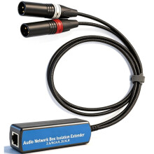 2-Channel XLR to RJ45 Network Cable Extender Audio Network Box Isolation Extender 500 Meters Transmission Male + Female