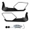 Motorcycle Universal Wing Rearview Mirror Foldable Stealth Winglets Side Mirror for  for  for  for 1