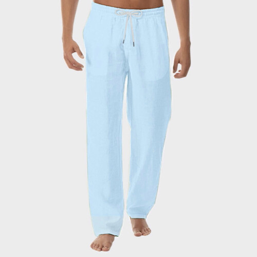 Pantaloni estivi da uomo in cotone e lino