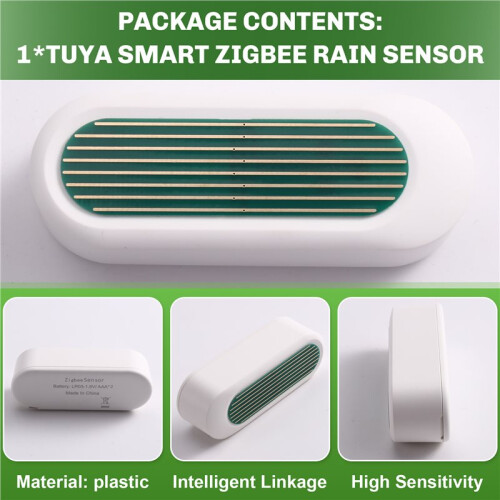 Tuya  Zigbee Regensensor IP65 Wasserdichter Regensensor Wasserleckagesensor Echtzeit-Warnung Wasserleckagesensor B 1