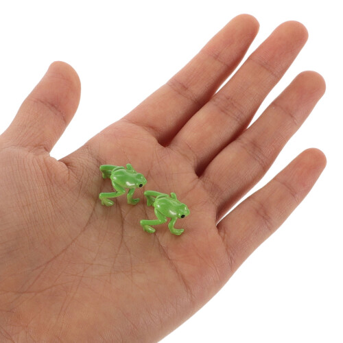 Orecchie a forma di rana per donna, verde chiaro, 2 pezzi 2