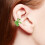Orecchie a forma di rana per donna, verde chiaro, 2 pezzi 4