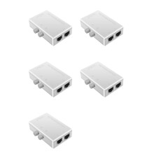 5X RJ45 Network 2 Port LAN Ethernet Network Box Switcher RJ45 Splitter Dual 2 Way Port Manual Sharing