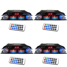4X 5.0 HIFI Audio Amplifier 4-Channel Digital Sound Amp for Home Audio Systems, Karaoke Supports USB AUX