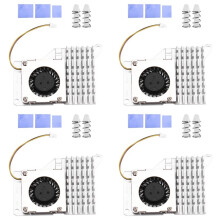 4X for Raspberry Pi 5 Pi5 Active Cooler with Speed Cooling Fan Radiator Heatsink