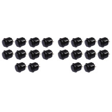 20 Pcs Arcade Buttons 24Mm Responsive Arcade Buttons for Gaming Enthusiasts Black