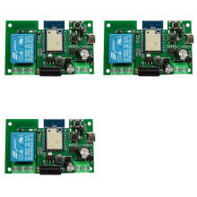 3X Tuya WIFI   Controller Gate Garage Door Opener 1CH 7-32V TimerInching Self-Locking Relay Module