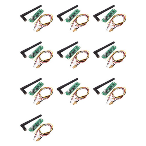 10X 2.4G DMX Wireless Controller DMX512 Transmitter Receiver 2 in 1 PCB Module with Antenna for Built-in DIY Stage Light