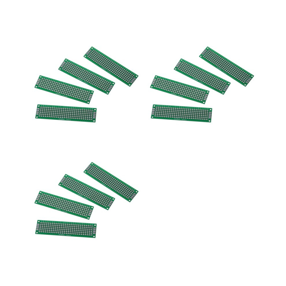 12Pcs Double-Side Prototype Fr-4 Pcb Stripboard Universal Printed Circuit Board 2X8cm Size 6031409486243