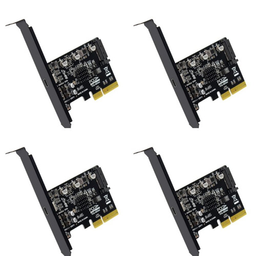 4X Scheda USB PCIE Tipo C PCI-Express 4X un USB 3.2 Gen 2X2 (20 Gbps) Chipset ASM3242 per Windows 8/10/Linux