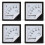 4X 6L2 Voltmeter AC 500V Wijzertype Spanningsmeter Mechanische Header 1