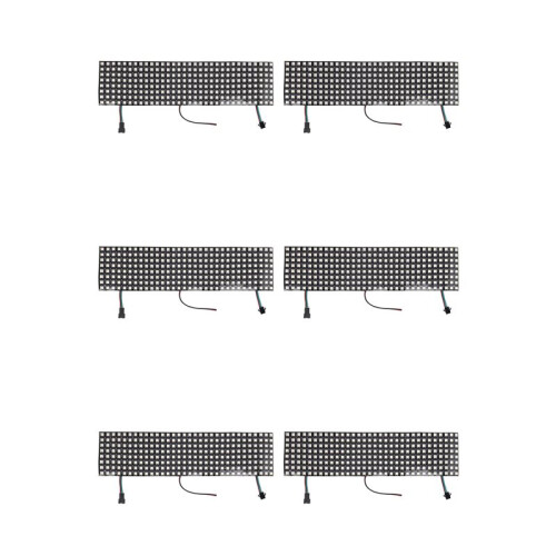 6X LED Matrix Panel, WS2812B RGB 832 Pixels Digital Flexible Dot Matrix Individually Addressable LED Display Screen