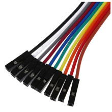 40 Stueck 20CM Weiblich zu Weiblich 1 Pin Stecker Jumperkabel Schaltdraht Mehrfarbig