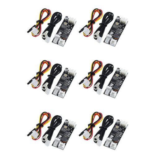 6X Single 12V 0.8A  PWM 2-3 Wire Fan Temperature Control Speed Controller Chassis Computer Noise Reduction Module