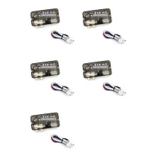 5X 12V Auto Car Audio Converter RCA Stereo Hög Till Låg Justerbar Frekvens Kabel Högtalarnivå Converter Adapter