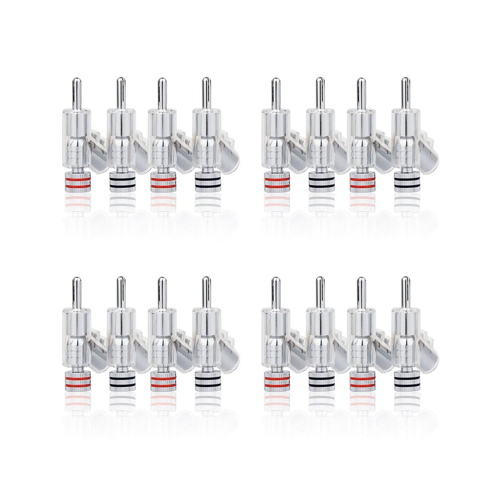 16 Pcs Hifi Rhodium Plated Lockable Speaker Cable Banana Plug Connector Audio Amplifier Speaker Wire Connector 6033269002120
