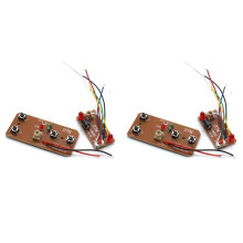 2X 4-Kanal-RC-Fernbedienung, 27 MHz, Leiterplatte, Sender- und Empfängerplatine mit Antennenfunksystem für Autospielzeug