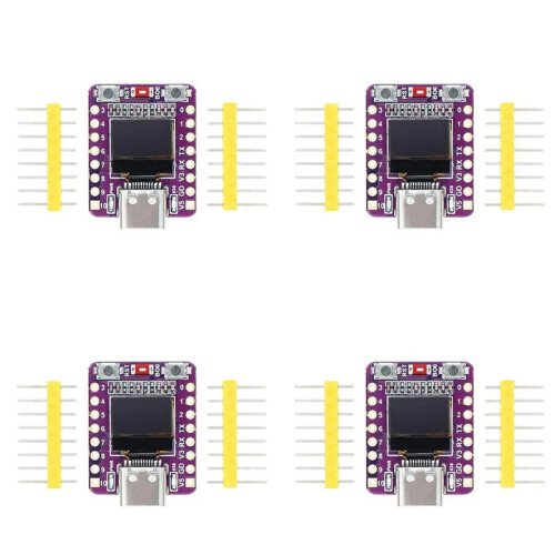 4X ESP32-C3 OLED Development Board with 0.42in OLED Module Ceramic Antenna Wifi  ESP32 Supermini