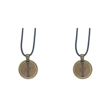 2X Lakhovsky MWO Necklace Multi-Waveoscillator Golden Plated Disc Pendant Necklace Balance A
