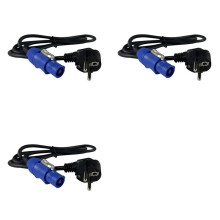 3X Stroomkabel Powercon-Stekker Podiumverlichting 3-Aderig 1,2 M Stroomkabel DMX512-Licht LED-Licht Evenement Show EU-STEKKER