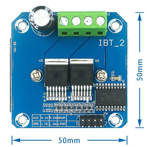 2X Double BTS7960 43A H-Bridge High-Power Motor Driver Module 2