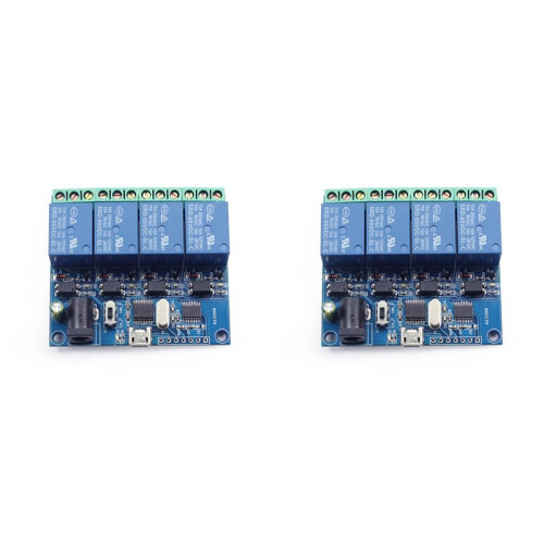 2X 4 Channel USB Relay Module LCUS-4 Intelligent Control Relay   USB 5V 1