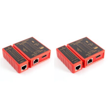 4X -Compatible Cable Tester RJ45 Network Cord Tester Anti Burn POE Protection Battery 8P8C 6P8C Transmitter Receiver