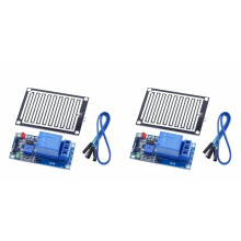 2X 12V Raindrops Detection Module Rain Water Detection Sensor Module for Robotics and Weather Monitoring