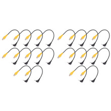 20 Stuks AV-in-Videokabeladapter 2,5 mm AV-Jack Mannelijke Stekker Naar RCA Vrouwelijke Adapterkabel voor Achteruitrijcamera-Converterkabel