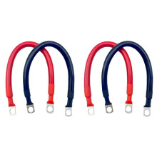 4x Silicone Cable 30cm Black and Red Electrical Wires M10 2AWG Auto Wire Copper Soft Cable Car RV LiFePo4 Battery