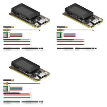 3X Placa Desenvolvimento Meshtastic Heltec V4 com Tela OLED 0,96 Polegadas, Alimentada Por Energia Solar, LoRa 32 V4, GPS, ESP32 SX1262, WiFi BLE e