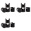 12pcs HIFI Cable Stand Booster Holder Support Frame Anti-Shock Foot Multi-Function Speaker Cable Trailing Pad Black 1