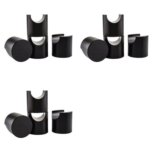 12pcs HIFI Cable Stand Booster Holder Support Frame Anti-Shock Foot Multi-Function Speaker Cable Trailing Pad Black