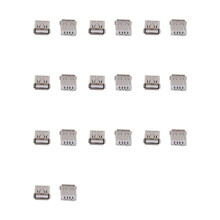 100 Pcs Straight Solder Type USB A Female Plug Jack Connector
