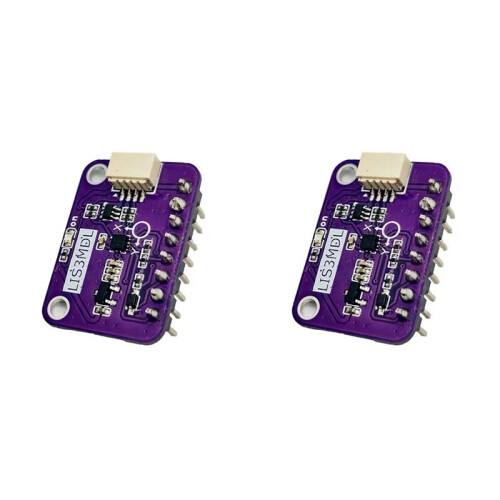 2X LIS3MDL Module Three-Axis Magnetic Sensor Module Electronic Compass Compatible STEMMA QT IIC