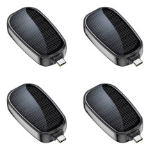 4X 1200mAh Portable Solar Power Bank Outdoor Emergency Power Charger Wireless Mobile Power Bank Type-C for Camping