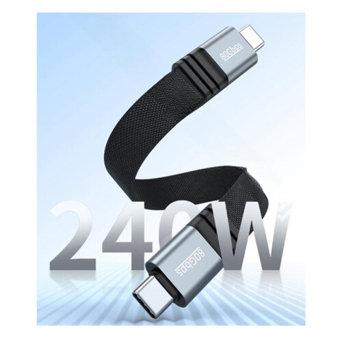 2X USB4 Dual Type-C Full-Function Data Cable 80Gbps Power Bank Short  PD240W Fast Charge 15cm Braided Process 2
