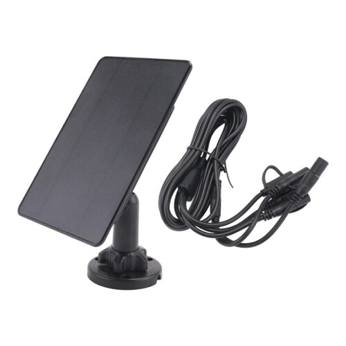 2X 12V/1A 6V/2A Solpanel Micro-USB+Type-C Utomhussolceller Laddare Solpaneler för Säkerhetskamera Hemljussystem 1