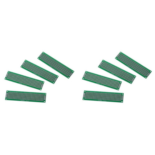 8pcs Double-Side Prototype FR-4 PCB Stripboard Universal Printed Circuit Board 2 X 8cm Size