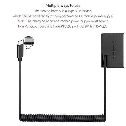 2X ACK-E18 DR-E18 LP-E17 Dummy Battery Type-C Power Coupler for   200D 200D II 250D 750D 760D AC Adapter Kit
