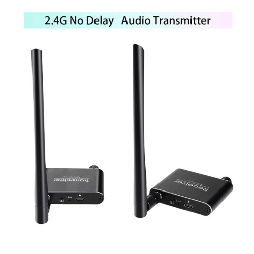 2X 2.4G Wireless Audio Adapter Extensor Wireless Audio Transmitter and Receiver 50M Lan Audio Extender Splitter RX/TX 2