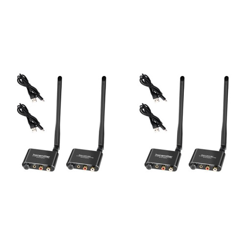 2X 2.4G Wireless Audio Adapter Extensor Wireless Audio Transmitter and Receiver 50M Lan Audio Extender Splitter RX/TX