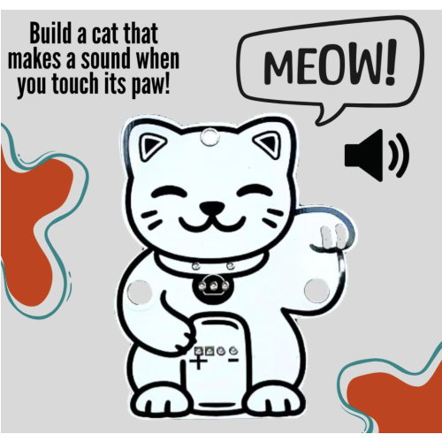 Learn to Solder Transistor Cat STEM Electronics Kit with Touch-Activated Sound 1