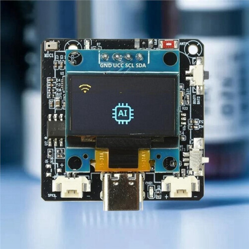 ESP32-C3 Development Board AI Dialogue Voice Module AI Voice Sensor Module with 0.96 Inch Screen for Deepseek/Xiaozhi 1