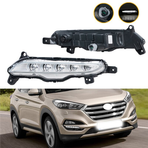 LED Daytime Running Lights for  Tucson 2015 2016 2017 2018 Car Front Bumper Daytime Running Light Assembly 1